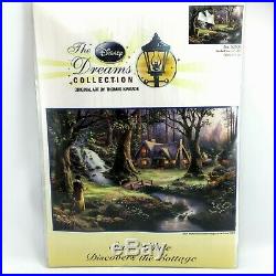 Disney SNOW WHITE DISCOVERS THE COTTAGE Counted Cross Stitch Kit Kinkade 52500