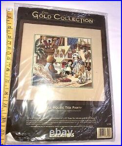 Doll House Tea Party Dimensions Gold Collection Cross Stitch KIT NEW, SEALED