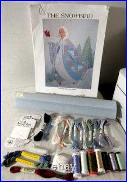 Dorothy Lesher THE SNOWBIRD Embroidery KIT with Silk Threads