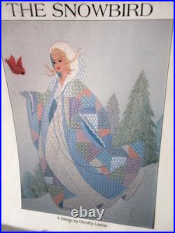 Dorothy Lesher THE SNOWBIRD Embroidery KIT with Silk Threads