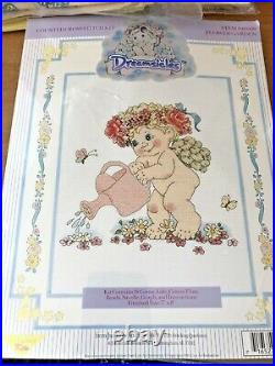 Dreamsicles Naked Angel Flower Garden #48008 Cherub Counted Cross Stitch Kit