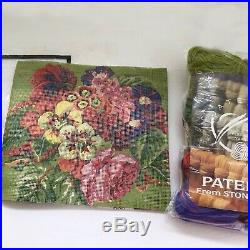 EHRMAN 1994 Kaffe Fassett Green Ribbon Nosegay Tapestry Needlepoint Kit Canvas