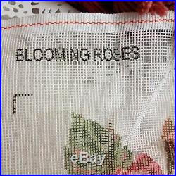 EHRMAN 1996 Blooming Roses Charcoal STARTED Needlepoint Kit David Merry