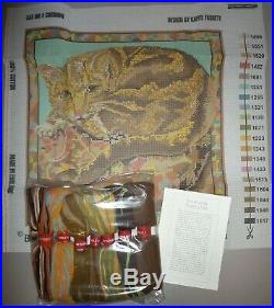 EHRMAN CARPET CAT by KAFFE FASSETT TAPESTRY NEEDLEPOINT KIT VINTAGE & RARE