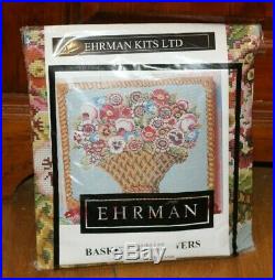 EHRMAN KAFFE FASSETT LARGE BASKET OF FLOWERS tapestry NEEDLEPOINT KIT RETIRED