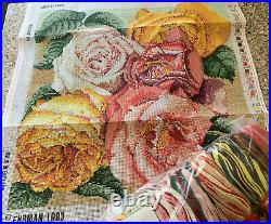 EHRMAN-NEEDLEPOINT KIT Large Kit Elain McCready Roses Very Rare 20x20