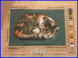 EHRMAN NEEDLEPOINT/TAPESTRY KIT ELIAN McCREADYS TORTOISESHELL CAT