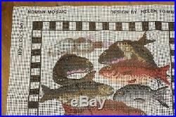 EHRMAN Roman Mosaic Fish NEEDLEPOINT TAPESTRY KIT Helen Townley VINTAGE RARE