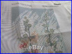 EHRMAN Tapestry Needlepoint Kit HOLLYHOCKS PANEL Ann Blockley England 37.5 x 13