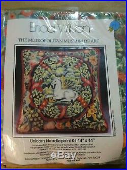 ERICA WILSON UNICORN Needlepoint Pillow Kit 14x14 Metropolitan Museum of Art