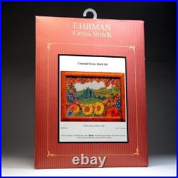 Ehrman Counted Cross Stitch Kit Tuscan Landscape Grape Sunflower EHRX464 England