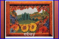 Ehrman Counted Cross Stitch Kit Tuscan Landscape Grape Sunflower EHRX464 England