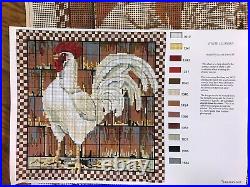Ehrman Kaffe Fassett WHITE LEGHORN Rooster Needlepoint Tapestry Kit