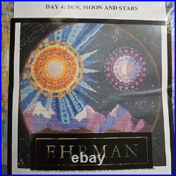 Ehrman Needlepoint Kit Day 4 Sun Moon & Stars 16x16 New