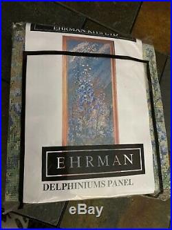 Ehrman Needlepoint Tapestry KIT Cotton/Wool DELPHINIUM PANEL Blockley 42 x 17