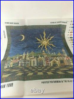 Ehrman Starry Night Cushion Candace Bahouth Needlepoint Kit Pillow Front 1995