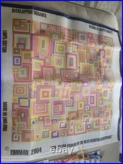 Ehrman Textiles Needlepoint Kit Designed by Kaffe Fassett Overlapping Squares