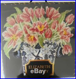 Elizabeth Bradley British Flower Pots Dutch Tulips 16x16 Needlepoint Kit New