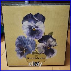 Elizabeth Bradley English Tapestry Kit Blooms Pansies Victorian Cross Stitch