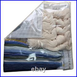 Elizabeth Bradley English Tapestry Kit Pansies Victorian Cross Stitch Cream Back