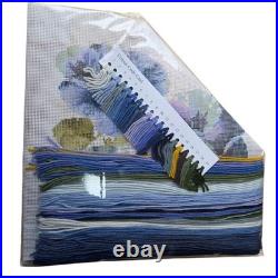 Elizabeth Bradley English Tapestry Kit Pansies Victorian Cross Stitch Cream Back