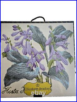 Elizabeth Bradley Needlepoint Kit 16 x 16 Hosta Halcyon Cream Background