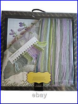 Elizabeth Bradley Needlepoint Kit 16 x 16 Hosta Halcyon Cream Background