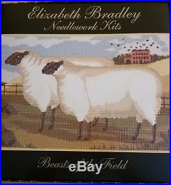 Elizabeth Bradley needlepoint kit Two Fat Suffolk Lambs