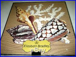 Elizabeth Bradley needlepoint kit tapestry New in Box Staghorn Coral Shell 16x16