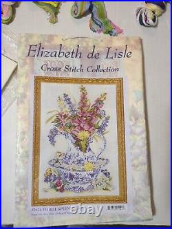 Elizabeth De Lisle Cross Stitch Collection Kit, 82624 Floral Slendour