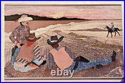 Elsa M Parrish Lone Rider Needlepoint Kit 18 Ct Canvas Some Stitching Started