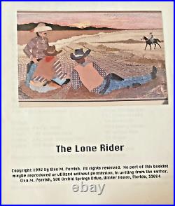 Elsa M Parrish Lone Rider Needlepoint Kit 18 Ct Canvas Some Stitching Started