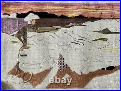 Elsa M Parrish Lone Rider Needlepoint Kit 18 Ct Canvas Some Stitching Started