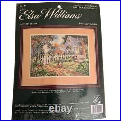 Elsa Williams Autumn Breeze Cottage Core Counted Cross Stitch Kit NEW
