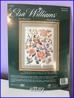 Elsa Williams Birds Brocade Crewel Embroidery Kit #00487 New