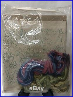 Elsa Williams Crewel Embroidery Pillow Kit JACOBEAN FLORAL #KC310 9x19 READ