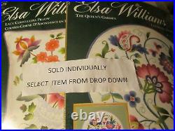 Elsa Williams Crewel Embroidery Pillow Kit -Your Choice-Jacobean, Floral Styles