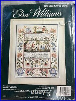 Elsa Williams Cross Stitch Kit The Wisdom Sampler 02051 Sealed OOP