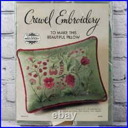 Elsa Williams Vintage Crewel Embroidery Kit Saybrook Pillow Jacobean Floral Vine