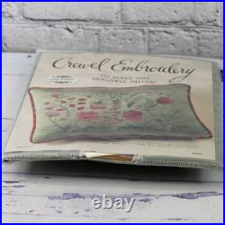 Elsa Williams Vintage Crewel Embroidery Kit Saybrook Pillow Jacobean Floral Vine