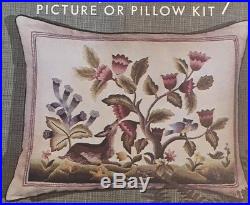 Elsa Williams Vintage Jacobean Floral Deer Bird Crewel Embroidery Kit KC240
