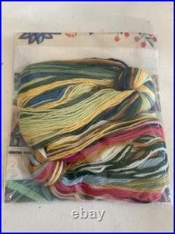 Erica Wilson Needlepoint 14 x 14 Pillow Kit Spring Meadows 1986 animals, etc