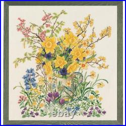 Eva Rosenstand counted cross stitch kit Easterflowers, 49x52cm, DIY