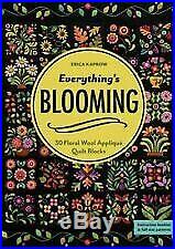Everything's Blooming Pattern & Black Wool with felted Colorful Wool Kit