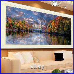 Extra Large Diamond Painting 5D Full Drill Round Autumn Forest Landscape Scenic
