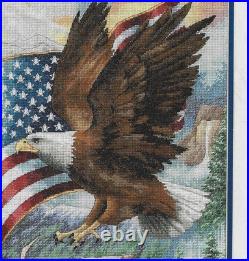 FLIGHT OF FREEDOM EAGLE, Dimensions Gold Collection Cross Stitch Kit NEW #35077