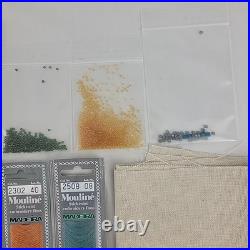 Fall Festival X Stitch Kit Liz Turner Diehl Beaded Knot Garden Linen Sampler