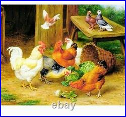 Farm Chickens Diamond Painting Design Portrait Embroidery House Wall Decorations