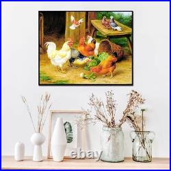 Farm Chickens Diamond Painting Design Portrait Embroidery House Wall Decorations