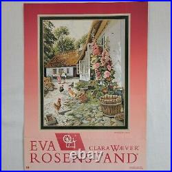 Farmhouse Floral X Stitch Kit Eva Rosenstand Country Life Clara Waever Hollyhock